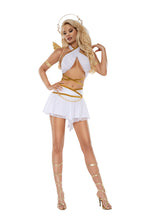 Load image into Gallery viewer, Women’s Flirty Angel Costume, Playful Angelic Outfit with Glamorous Details &amp; Angel Wings for Halloween, Cosplay &amp; Themed Parties
