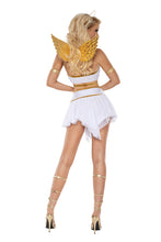 Load image into Gallery viewer, Women’s Flirty Angel Costume, Playful Angelic Outfit with Glamorous Details &amp; Angel Wings for Halloween, Cosplay &amp; Themed Parties
