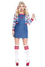 Load image into Gallery viewer, Three Pieces Nightmare Killer Doll Costume Set
