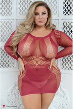 Load image into Gallery viewer, Crazy Long Sleeve Fishnet Dress
