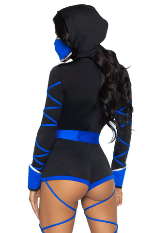 Dragon Ninja Costume, Hooded Keyhole Romper