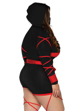 Load image into Gallery viewer, Dragon Ninja Costume, Hooded Keyhole Romper
