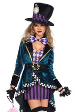 Load image into Gallery viewer, Delightful Mad Hatter Costume, Printed Tank Dress
