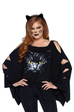 Load image into Gallery viewer, Cat Costume Poncho Set with Cat Ear Headband
