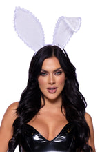 Load image into Gallery viewer, Bendable Lace Bunny Ears with Ruffle Trim for Costumes and Accessories
