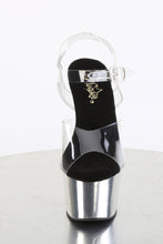 Load image into Gallery viewer, Chrome 7 Inch High Heel Platform Ankle Strap Sandals, Open Toe Stiletto Shoes with 2 3/4 Inch Platform
