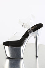 Load image into Gallery viewer, Chrome 7 Inch High Heel Platform Ankle Strap Sandals, Open Toe Stiletto Shoes with 2 3/4 Inch Platform
