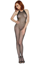 Load image into Gallery viewer, Halter Crotchless Fishnet Bodystocking
