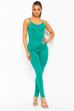Load image into Gallery viewer, Spaghetti Strap Open Foot Jumpsuit
