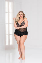 Load image into Gallery viewer, Two Piece Floral Lace Cami And Satin Short Set
