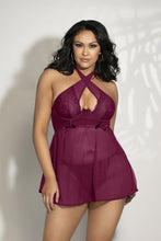 Load image into Gallery viewer, Two piece mesh babydoll set
