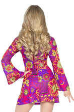 Load image into Gallery viewer, Hippie Girl Costume,  Bell-Sleeved Mini Dress
