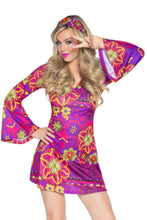 Load image into Gallery viewer, Hippie Girl Costume,  Bell-Sleeved Mini Dress
