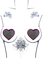 Load image into Gallery viewer, Heart &#39;n Soul Iridescent Crystal Heart Silicone Nipztix
