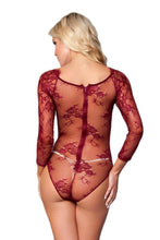 Load image into Gallery viewer, Long Sleeved Lace Teddy
