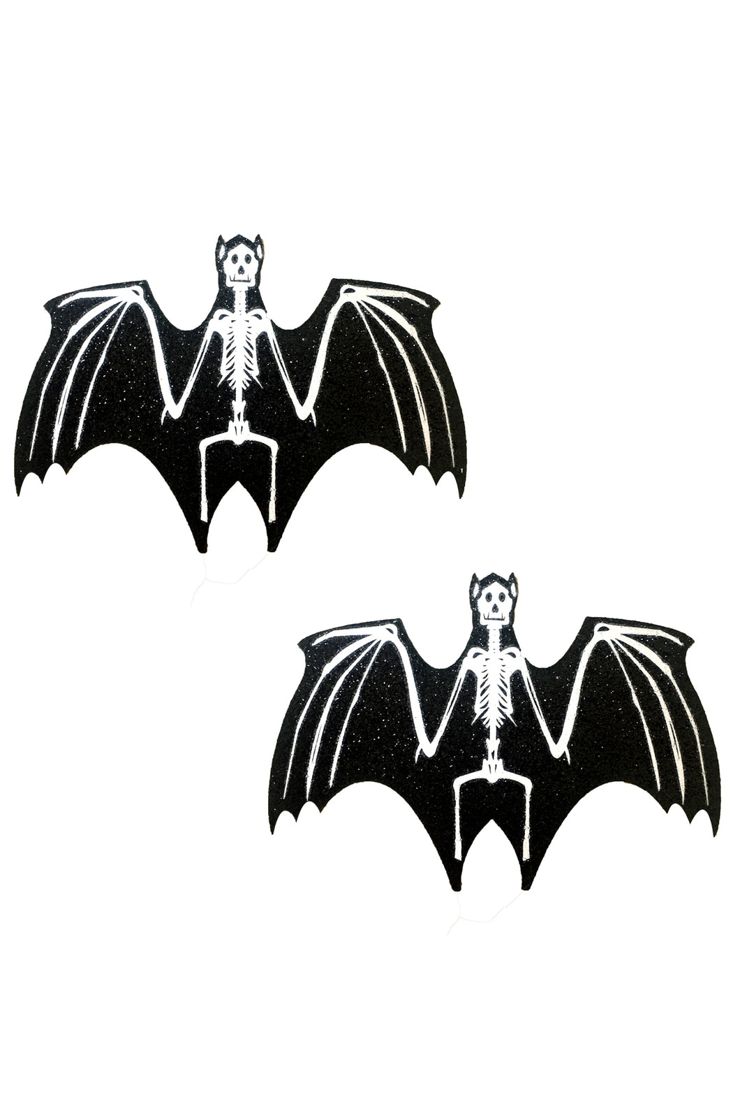 Awesome Glitter Blacklight Glow Skeletor Bat Nipztix