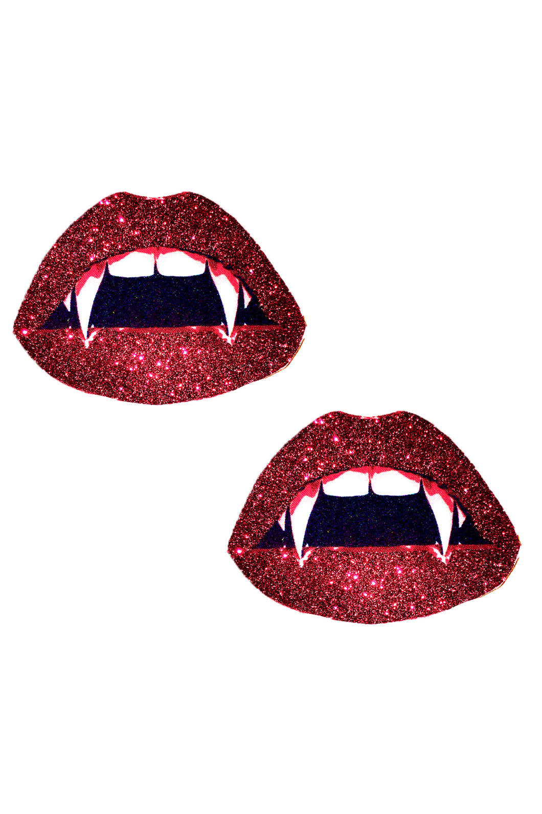 Vampire Fang Red Glitter Lip Pasties