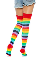 Load image into Gallery viewer, Cherry Rainbow Thigh High Stockings

