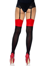 Load image into Gallery viewer, Contrast Cuban Heel Stockings
