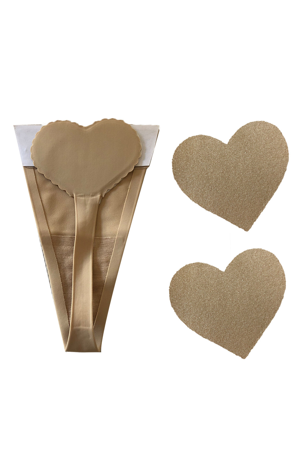 Nude Heart Invisi Knix Thong With Nipztix Pasties