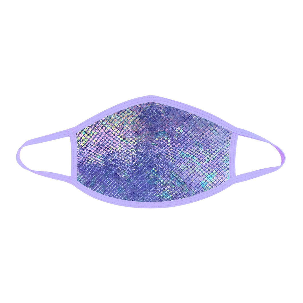 Purple Python Holographic Face Covering.