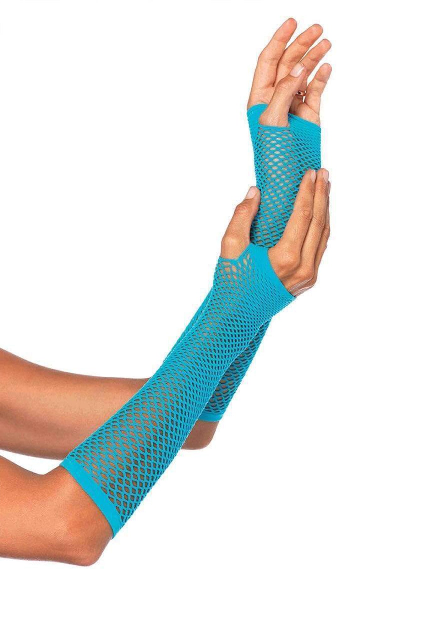 Triangle Net Fingerless Arm Warmer Gloves