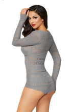 Load image into Gallery viewer, Long Sleeve Open Chest Knit Romper
