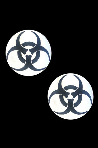 BIOHAZARD TOXIC Reflective Black Glitter Nipztix Pasties