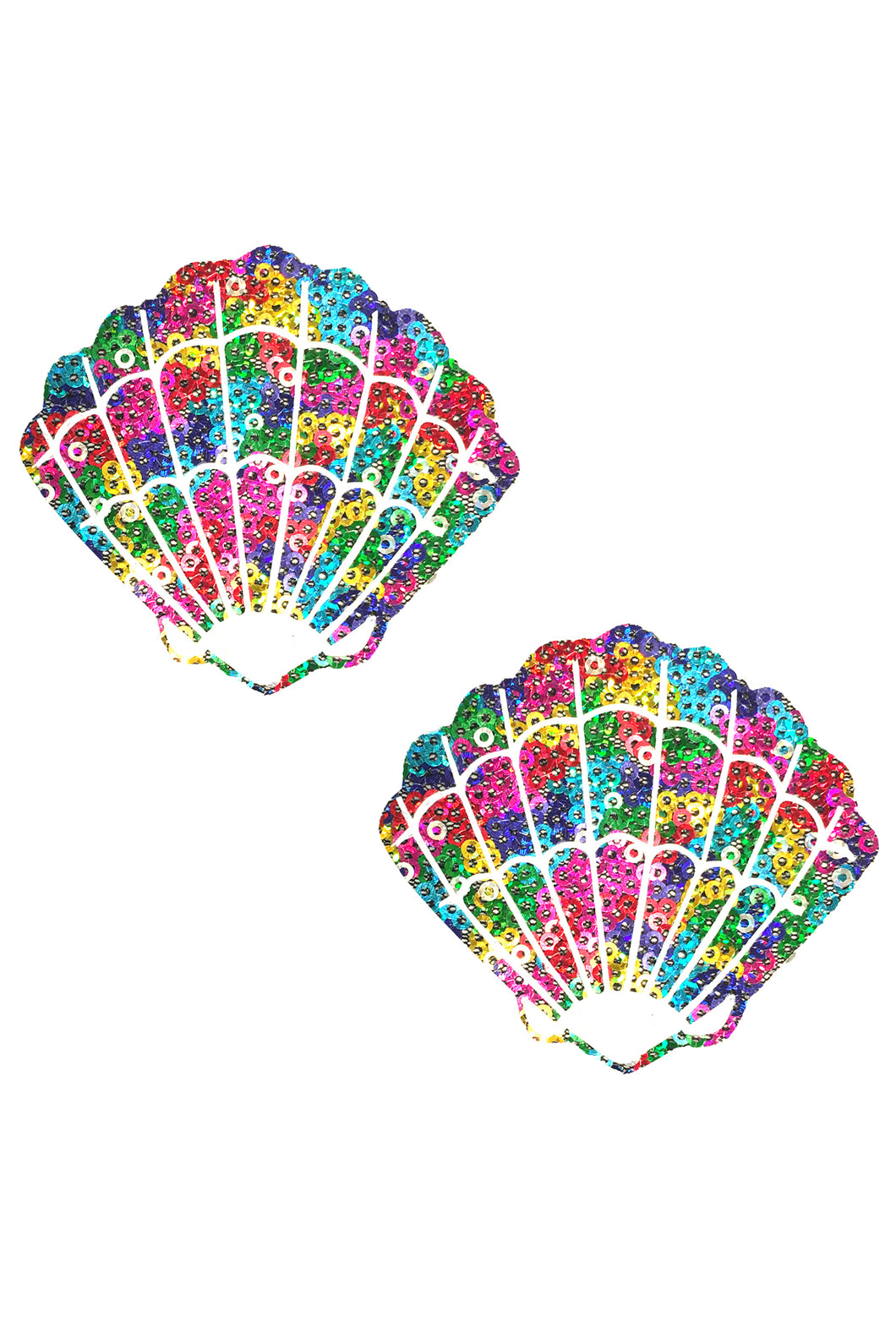 Unicorn Poo Multicolor Sparkle Sequin Mermaid Shell Pasties