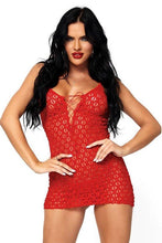 Load image into Gallery viewer, Lace Mini Dress Chemise And G-String
