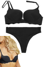Load image into Gallery viewer, Seamless Plunge Bra &amp; Thong Set
