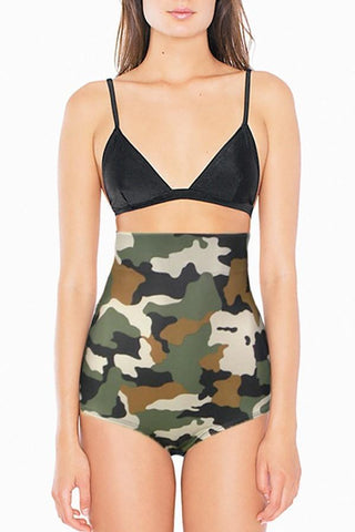High-Waisted Camo Briefs