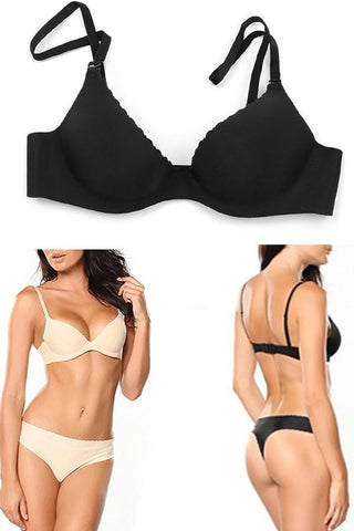 Seamless Convertible Push-Up Demi Bra