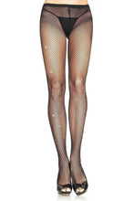 Load image into Gallery viewer, Anabel Fishnet Tights with Dazzling Rhinestone Embellishments for a Glamorous
