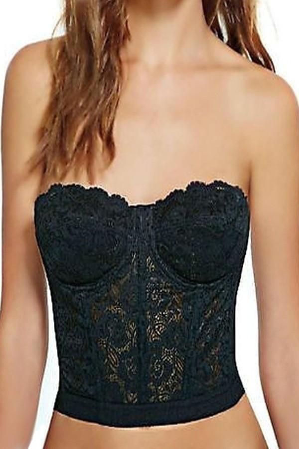 Floral Lace Crop Top Bustier