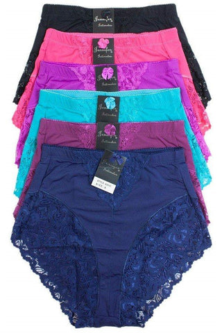 Women's Light Control Full Coverage Lace Briefs – Pack of 12 | Elegant & Comfortable Everyday Panties