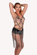 Load image into Gallery viewer, Leatherette With Chain Body Dress
