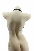Load image into Gallery viewer, Leatherette Bra Top With Chain
