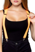 Load image into Gallery viewer, Stretchy Neon Elastic Clip On Suspenders
