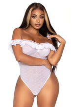 Load image into Gallery viewer, Lace Ruffle Teddy Bodysuit
