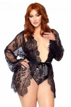 Load image into Gallery viewer, Plus Love Affair Robe and Teddy Set

