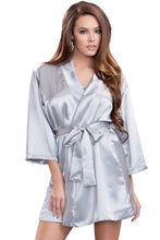 Load image into Gallery viewer, Three Quarter Sleeve Satin Robe
