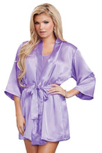 Load image into Gallery viewer, Three Quarter Sleeve Satin Robe
