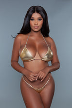 Load image into Gallery viewer, Premium Two piece metallic swimsuit
