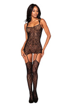 Load image into Gallery viewer, Delicate knitted lace garter dress

