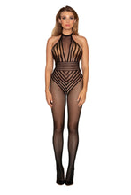 Load image into Gallery viewer, Open Crotch Stripped Fishnet Bodystocking
