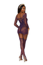 Load image into Gallery viewer, Fishnet and lace garter dress
