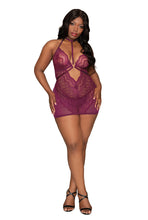Load image into Gallery viewer, Contemporary lace and mesh chemise
