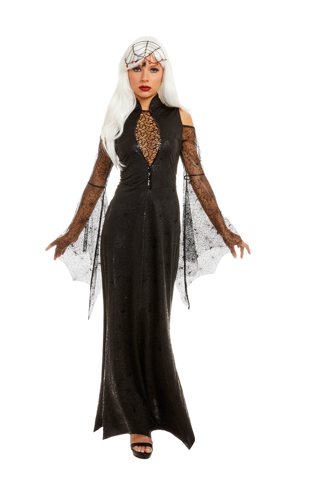 Spiderweb printed gown