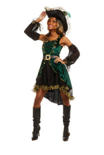 Load image into Gallery viewer, Four-Piece Emerald Pirate Costume Set
